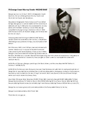 A preview of a PDF biography for Fowler, George Swan Murray